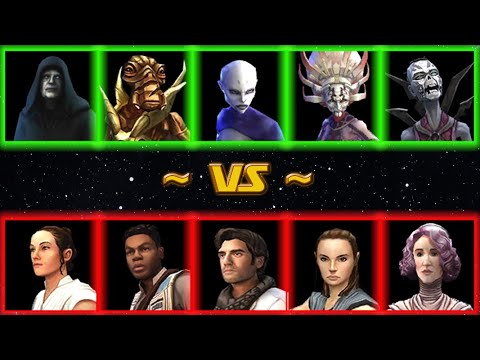 Видео: лПалп + солянка vs лРей (20 стягов)  / SEE vs REY (20 banners) - (SWGOH - RH Alliance)