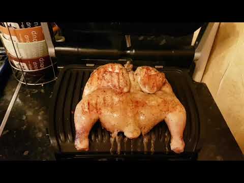 Видео: Курица целиком на Tefal Optigrill