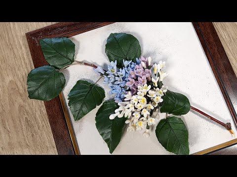 Видео: Лепим сирень из холодного фарфора - Пошаговый мастер-класс