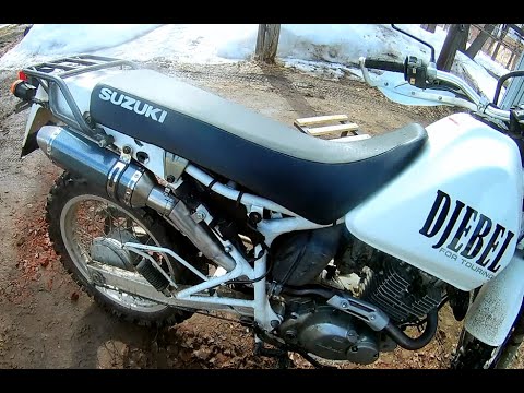 Видео: Suzuki Djebel 200 тюнинг, выхлоп с алиэкспресс