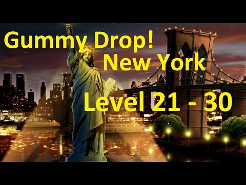 Видео: Gummy Drop! Конфетки! -  New York Level 21 - 30 Walkthrough прохождение