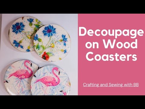 Видео: Декупаж салфеток на деревянных подставках