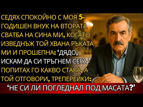 Видео: По време на СВАТБАТА на баща му, моят ВНУК ми прошепна да ПОГЛЕДНА под МАСАТА...