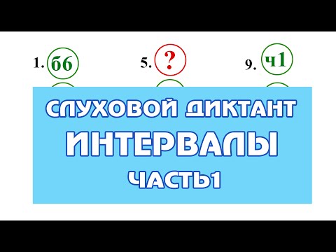 Видео: ЗАДАНИЕ 7 - Слуховой диктант часть1 - интервалы - проверь себя