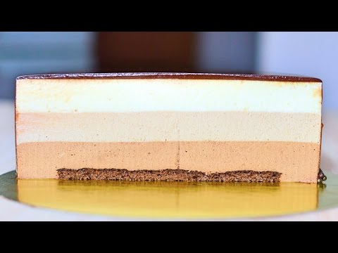 Видео: Муссовый торт Три шоколада ☆ Chocolate mousse cake