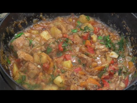 Видео: Вкусное Чахохбили в казане с картошкой на костре