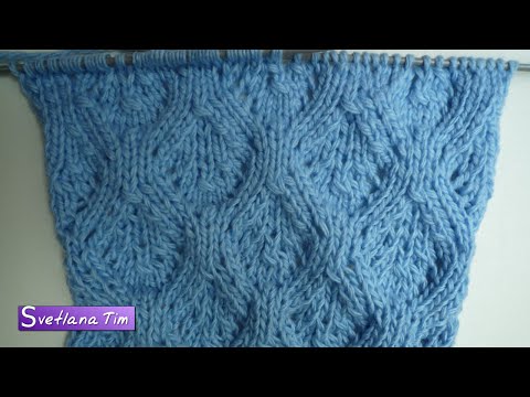 Видео: Для тех, кто вяжет - Вязание спицами. Красивый ФАНТАЗИЙНЫЙ УЗОР "ROMBOS" № 230
