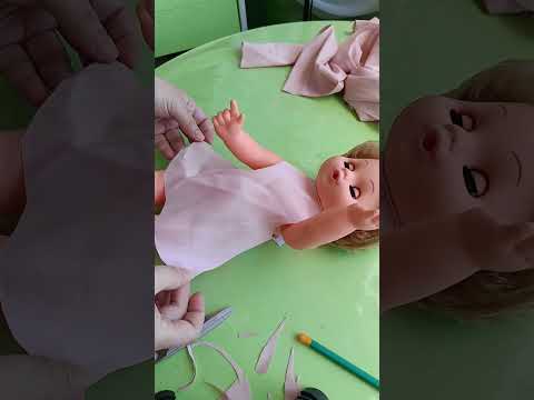 Видео: Кукла- пупс  ГДР, Бигги, 38 см. Раскраиваем платье