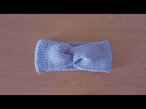 Видео: Повязка на голову спицами #109