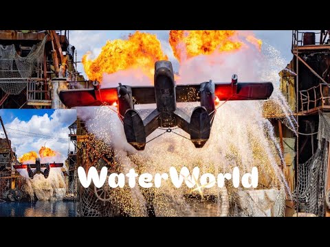 Видео: Водяне Шоу WaterWorld в Universal America.