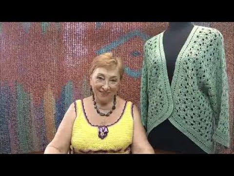 Видео: Жакет "Фрак". Мастер-класс по вязанию крючком от О. С. Литвиной.