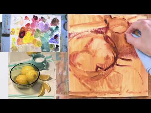 Видео: Живопись маслом с Сарой Седвик: начало работы над натюрмортом alla prima