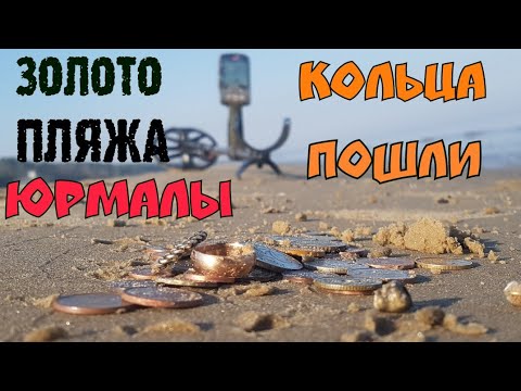 Видео: Золото пляжа Юрмалы. Кольца пошли. Коп 2020.