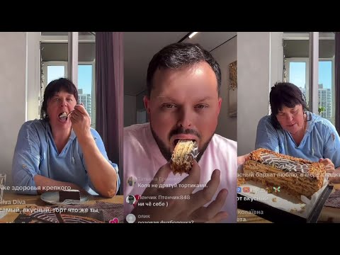 Видео: Коля Сытник и Мама Света: Кушаем Торт за 600 Грн! Птичье Молоко - Любимый Торт Мамы!
