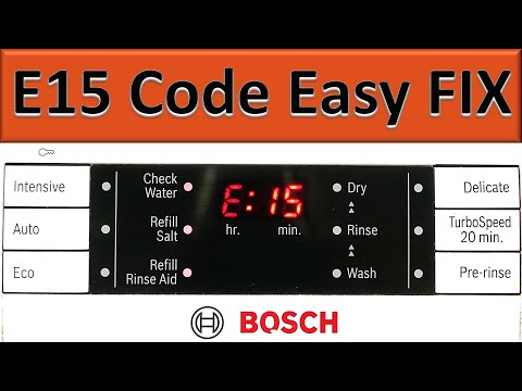 Видео: Посудомоечная машина код E 15 Bosch Neff Siemens - ЛЕГКО исправить!