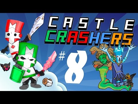 Видео: Castle Crashers - Одиннадцатый Босс Медуза - Двенадцатый Босс Король Холода Ледяной Замок #8