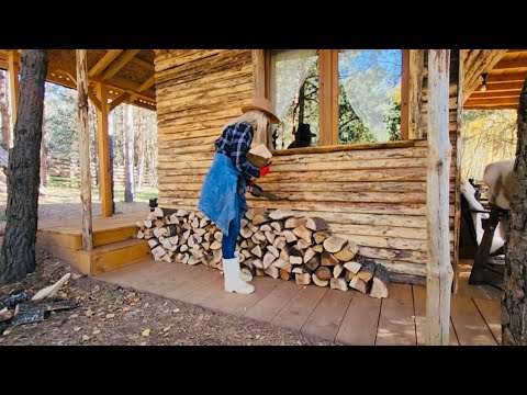 Видео: Един ден с нас в горската ни къща.🏡🌲🍂Готови сме за зимата #cabinhouse #дача#вила#offgrid #виля#къща#