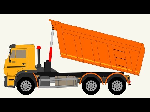 Видео: Камаз - Самосвал. Скачать готовые 2d модели для анимации в Anime Studio Pro (Moho Pro)
