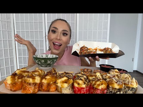 Видео: Мукбанг/ 40 штук роллов😍/ ответы на вопросы
