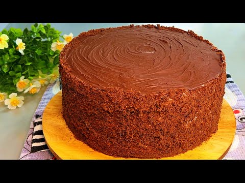 Видео: Бархатный Шоколадный Торт На Кефире за 15 минут!Не Дорогой Вкусный Домашний торт !Простой рецепт!