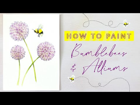 Видео: Раскрываем СЕКРЕТЫ рисования акварелью шмелей и луковиц!