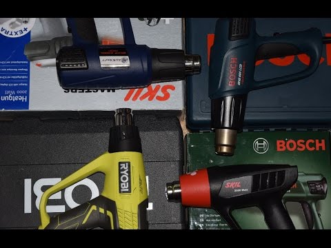 Видео: Обзор технических фенов / Какой фен выбрать / Heat gun / Décapeur thermique / Heißluftgebläse