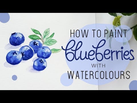 Видео: Как нарисовать чернику
