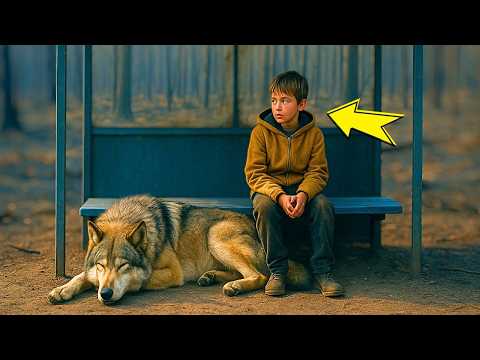 Видео: На АВТОБУСНОЙ остановке посреди леса сидел мальчик… А рядом ЛЕЖАЛ ОГРОМНЫЙ волк, ОХРАНЯЯ его!
