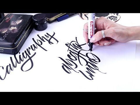 Видео: Обзор маркера Edding 1455 для каллиграфии