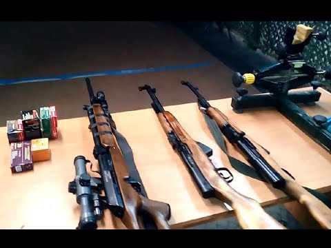 Видео: Карабины. СКС и Вепрь Супер 308.  Пристрелка в тире.