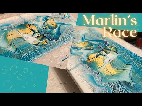 Видео: #250 Marlin’s Run Palette Transfers |  Акриловая заливка |  Аннотация |  Жидкая живопись