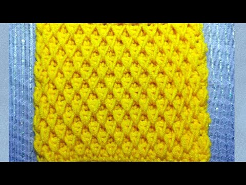 Видео: Crochet pattern. Узор "соты" крючком.