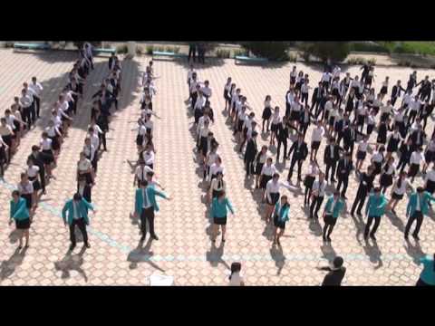 Видео: ФЛЕШМОБ в исполнении школы Дарын г.Тараз (Mob-NIS MIX2 - НИШ ФМН г.Тараз 2014)
