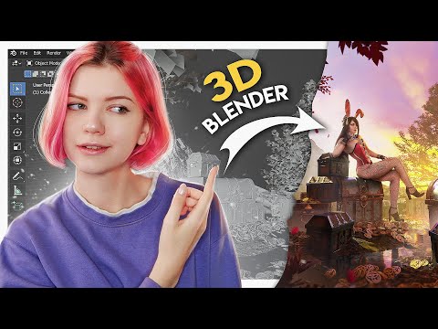 Видео: Делаю 3д модели в Blender 3D для обработки фото по мотивам игры Genshin Impact