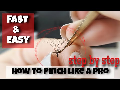 Видео: Как сделать веер из ресниц методом прищипывания