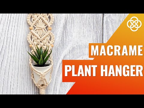 Видео: Макраме кашпо  с бусинами | DIY  | Урок макраме