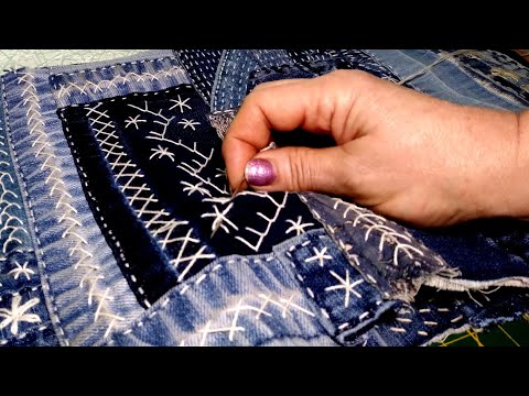 Видео: DIY  БОРО. Японская техника.  Декоративные швы