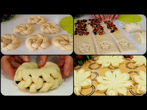 Видео: ТОП-4 КРАСИВЫЕ БУЛОЧКИ-3ЧАСТЬ/ВКУСНЫЕ ВОЗДУШНЫЕ БУЛОЧКИ НА КАНАЛЕ MAZZALI OSHXONA/ РЕЦЕПТЫ КУЛИНАРИЯ