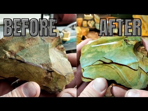 Видео: Контурная полировка редкого орегонского яшмового камня! Пошаговое руководство