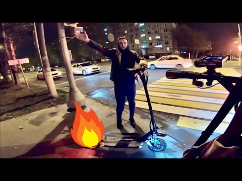 Видео: Dualtron Thunder VS Опасный тип на электросамокате Dualtron Ultra 2