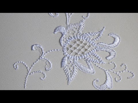Видео: Якобинская Вышивка |Белая Вышивка| легкие стежки
