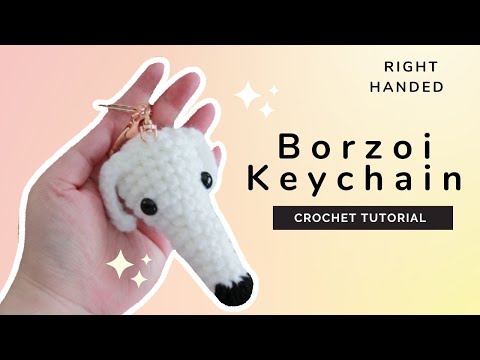 Видео: Урок для начинающих: как связать крючком брелок в виде борзой (для правши)