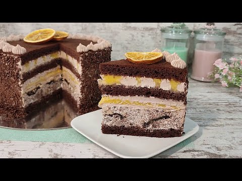 Видео: Самый БЫСТРЫЙ знаменитый шоколадно-апельсиновый торт JAFFA! Очень вкусно! Без желатина!