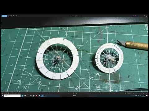 Видео: СтримыСборкиКартон. Как сделать колесо со спицами на бумажной модели.