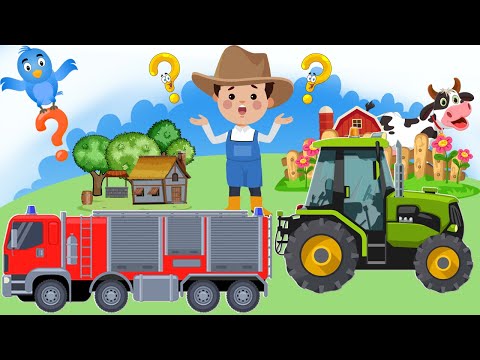 Видео: Трактор на ферме  - Мультики про машинки и животных - Логика для малышей