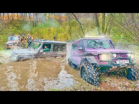 Видео: Что реально может Гелик на бездорожье против Уаз на V8 и самодельного вездехода