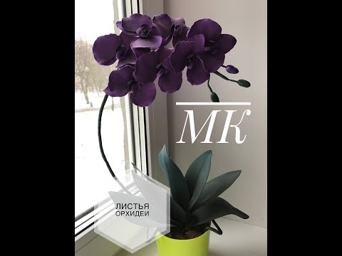 Видео: Листья орхидеи из фоамирана. Часть 2