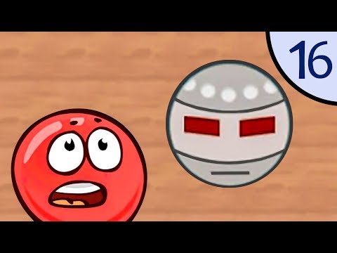 Видео: Новый Несносный КРАСНЫЙ ШАР #16. Роботы. Мультик ИГРА New Red Ball 2 на Игрули TV