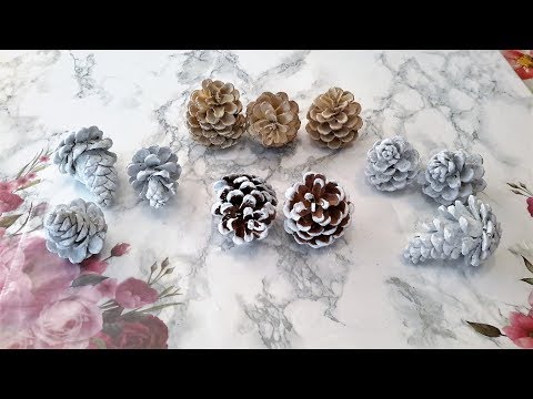 Видео: БЕЛЫЕ ШИШКИ ДЛЯ ДЕКОРА...WHITE STICKS FOR DECOR ...