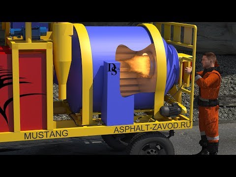 Видео: Как изготавливается асфальт на мини АБЗ "Мустанг-мини"?
